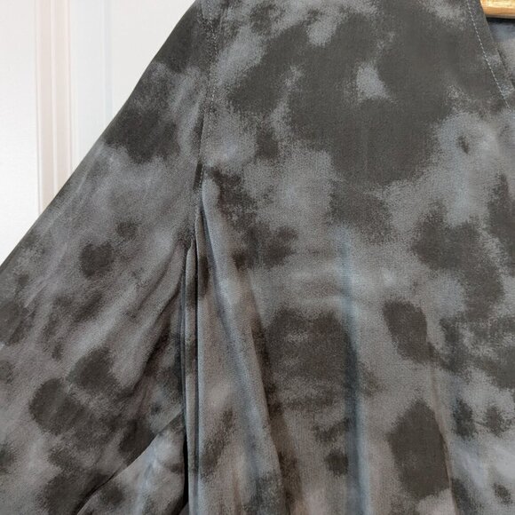 Rails Blouse Women's Large Slate Hillary Crossover Snap Tie-Dye Long Sleeve Top - Picture 10 of 16